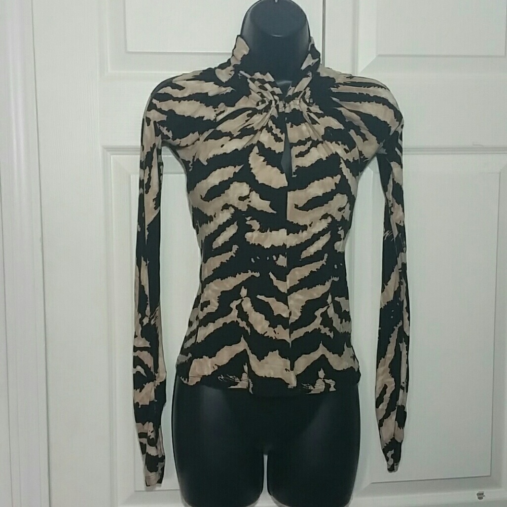 SOLD Roberto Cavalli Animal Print Top Size small